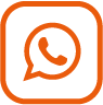 Logo de WhatsApp dans une icône orange sur fond blanc.